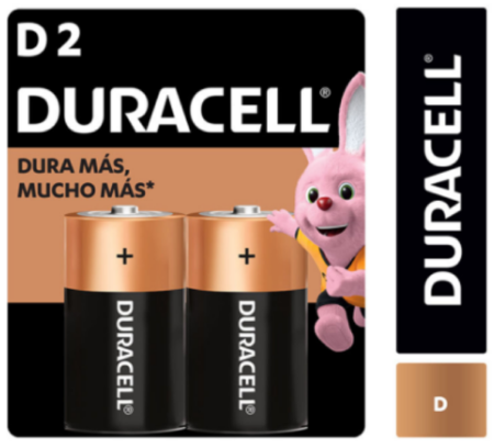 Pila Duracell D2 - 2 Uni (Para Calefont) 