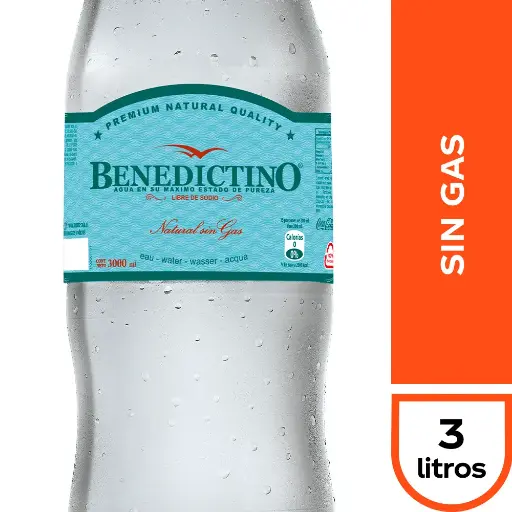Agua Benedictino Sin Gas 3L Agua Benedictino Sin Gas 3L