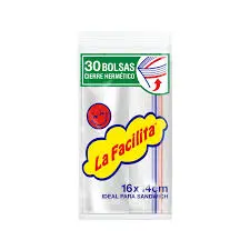 Bolsa aseo La Facilita 16x14 30uni