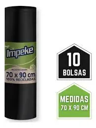 Bolsas de basura Impeke 70x 90Rollo 10 uds