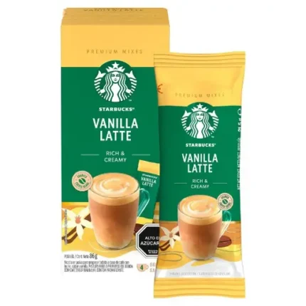 Café Starbucks Vainilla Latte 4 Sobres De 21