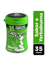 Chicle Trident Sin Azúcar Sabor Yerba Buena 35u