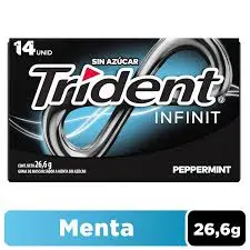 Chicle Trident sabor menta sin azúcar Infinit 26