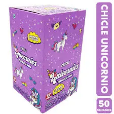 Chicle Unicornio Sabor Frambuesa Mora