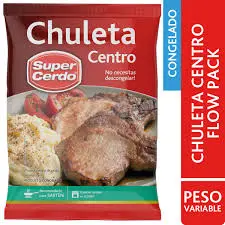 Chuleta Centro de Cerdo en Flow Pack. Calibre 140/160g.