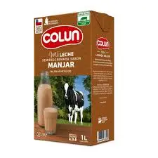 Colun Leche Semidescremada Sabor a Manjar 1 Lt