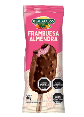 Helado Frambuesa Almendras Guallarauco