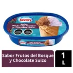 Helado Frutos del Bosque y Chocolate Suizo 1L