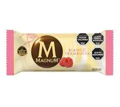 Helado Magnum Blanco con Frambuesa