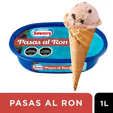 Helado Pasas al Ron 1L