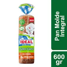 Ideal Pan de Molde Integral Cero Cero 600g