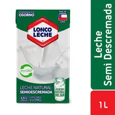 Leche Semi Descremada Lonco 1 Lt