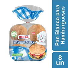 Pan De Hamburguesa 8Un 650g
