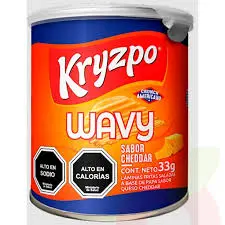 Papas Fritas Kryzpo Wavy Chedar 33g