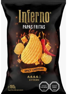 Papas Infierno Spic Cheddar 180g