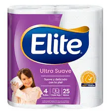 Papel Higienico Elite 4 Rollos 25 Mt