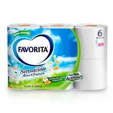 Papel Higiénico Favorita Sensación Aires de Frescura 6 uni