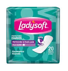 Protector Diario Ladysoft Ultradelgada Tela Suave 20 un