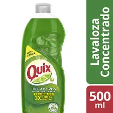 Quix Lavaloza Concentrado con Bio Activos Fragancia Limón 500ml