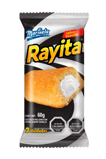 Rayita de Marinela Pastelito Relleno con Crema Sabor a Vainilla