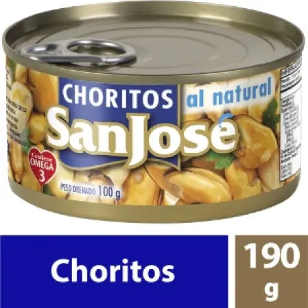 San José Choritos al Natural 190g San José Choritos al Natural 190g