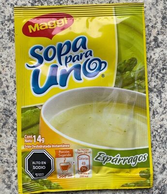 Sopa Para Uno Sabor Espárragos