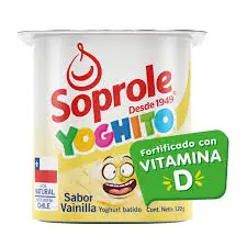 Soprole Yogurt Batido Sabor a Vainilla 120g