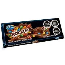 Tableta Chocolate Rocklets Confitado 125 Gr