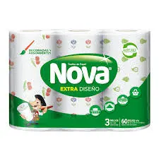 Toalla De Papel Nova Extra Diseño 3 Un 12 Mt