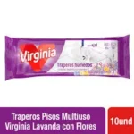 Traperos Húmedos para Pisos Multiuso Lavanda Virginia 10 uni