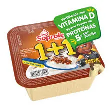 Yoghurt con Cereal 1+1 Choco Krispis Soprole 140g