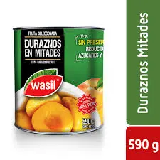 Lata Durazno Mitades x590g Wasil
