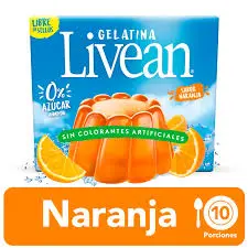 Gelatina Livean Naranja 20gr