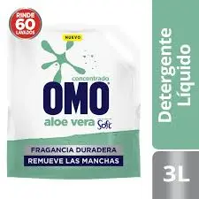 Detergente Líquido Omo Soft Aloe Vera Doypack 3 L