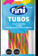 Tubos Geles Dulces Sabor Frutas Silvestres y Crema Acido