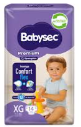 Pañal baby sec cpnfort flex XG 14unid.