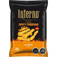 Palitos Spicy Cheddar Inferno 150g