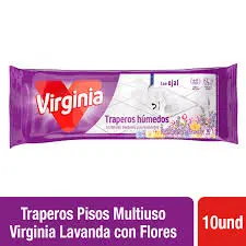 Traperos Húmedos para Pisos Multiuso Lavanda Virginia 10 uni